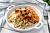 Гуляш из свинины с овощами и булгуром